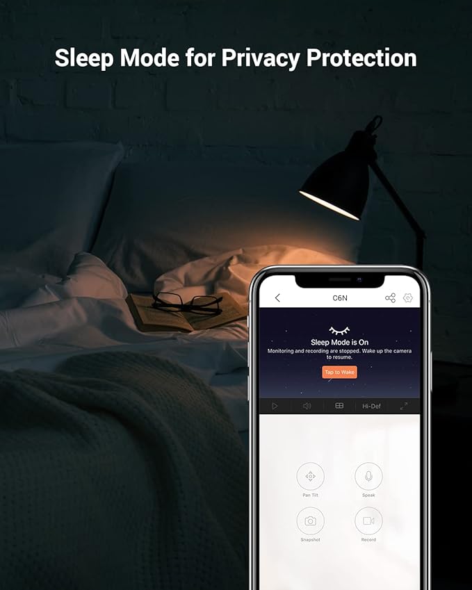 EZVIZ Security Camera Pan/Tilt 1080P Indoor Dome, Smart IR Night Vision, Motion Detection, Auto Tracking, Baby/Pet Monitor, 2-Way Audio, Works with Alexa and Google(C6N)