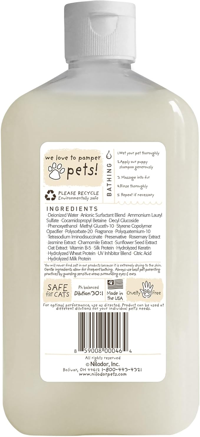 Bobbi Panter Puppy Dog Shampoo, Milk & Honey Fragrance, Nourishing & Gentle, Concentrated 30:1, 14 oz., Made in The USA