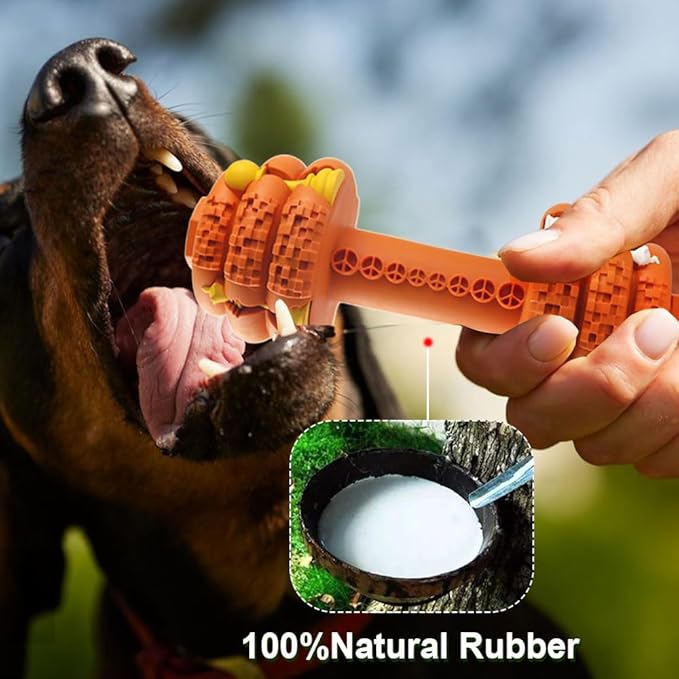 Dog Chew Toys for Aggressive Chewers,Food Grade Non-Toxic Dental Pet Toy,Tough Durable Indestructible Dog Toys for XSmall Dogs.Orange(5IB-8IB)