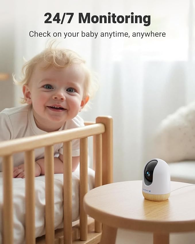 MUBVIEW 5MP Plug-in Indoor Security Camera no Subscription, 5/2.4G WiFi Pet Cam Indoor with Phone App, Dog Camera with Speaker, Night Vision, Motion Detection, Auto Tracking, Cat/Elder/Baby Monitor