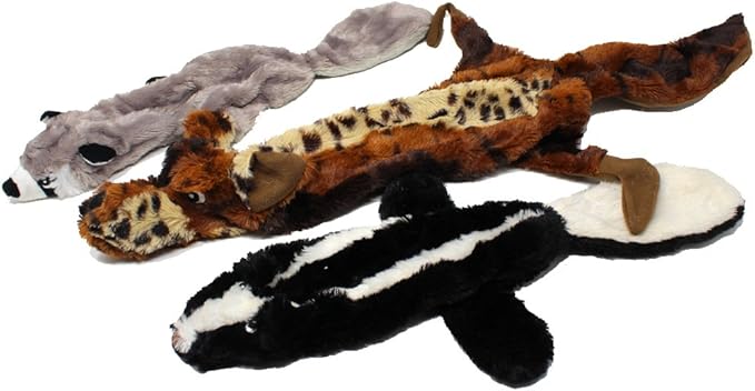 Jalousie 5 Pack Dog Squeaky Toys Three no Stuffing Toy and Two Plush with Stuffing for Small Medium Large Dog Pets (5 Pack)