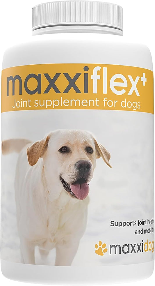 maxxipaws - maxxiflex+ Hip & Joint Supplement for Dogs with Glucosamine, Chondroitin, MSM & Collagen | Mobility, Flexibility & Discomfort Support | Senior, Adult & All Breeds | 120 Tablets