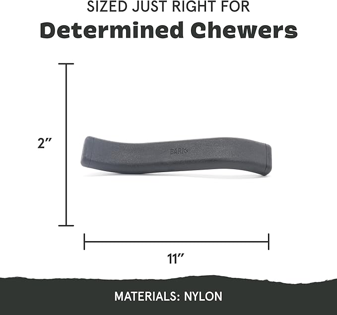 Barkbox Super Chewer Tough Dog Fetch Toy for Aggressive Chewers, Durable Rubber & Nylon for Small, Medium, & Large Dogs & Puppies, Throwbar