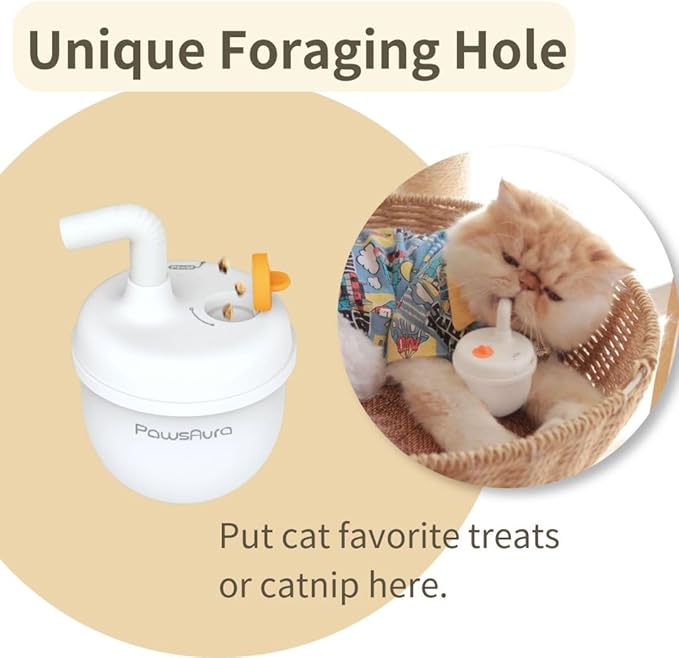 Cat Laser Toy,Cat Laser Toy Automatic Rechargeability,360° Rotation Out of Real Randomized Trajectory Motion,3 Modes Interactive for Cats for Bored Indoor Adult Cat Kittens (White)