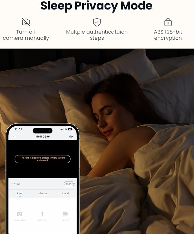 ieGeek 2K Indoor Home Security Cameras,360° Pet Camera with Auto Tracking, Motion & Sound Detection,3MP Night Vision, 2.4G/5G WiFi Dog Camera with Phone App, Cloud & Memory Storage, Works with Alexa