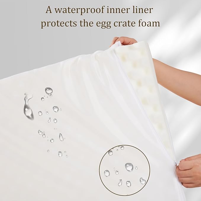 Bedfolks Orthopedic Dog Bed, Waterproof Dog Sofa Bed for Extra Large Dogs, Egg Foam Pet Couch Bed with Removable Washable Cover and Nonslip Bottom, Black