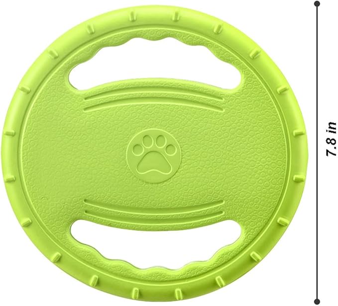 1 Pack Dog Soft Flying Discs Interactive Training Toys, EVA Material Lightweight Pet Supplies, Floats in Water, Great for Beach and Pool (Green)