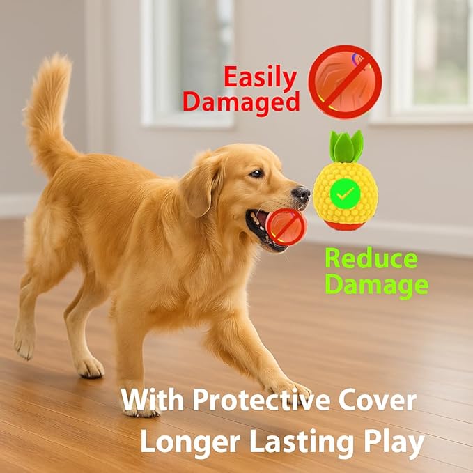 Interactive Dog Toys Dogs Ball,Moving Dog Toy with Touch Activated,Anti Boredom Dog Toys for Small Medium Dogs,Tough Motion Activated Automatic Vibrating Dog Ball,USB Rechargeable (Orange)