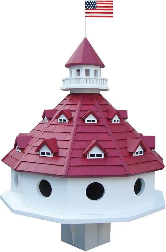 Home Bazaar Hotel California - Purple Martin House, Red/White/Pine