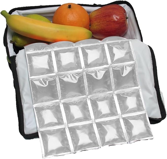 ICY-COOLS Reusable Ice Packs for Coolers - Flexible Ice Sheets, Flat and Long-Lasting for Camping or Lunch Boxes, 10x16 & 8x12, 1 or 3 Pack