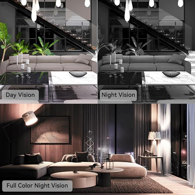 PEGATISAN 3MP WiFi Surveillance Security Camera Outdoor/Home/Dome, Pan-Tilt 360° View, 3MP, Motion Detection and Siren, 2-Way Audio,Full Color Night Vision, Waterproof