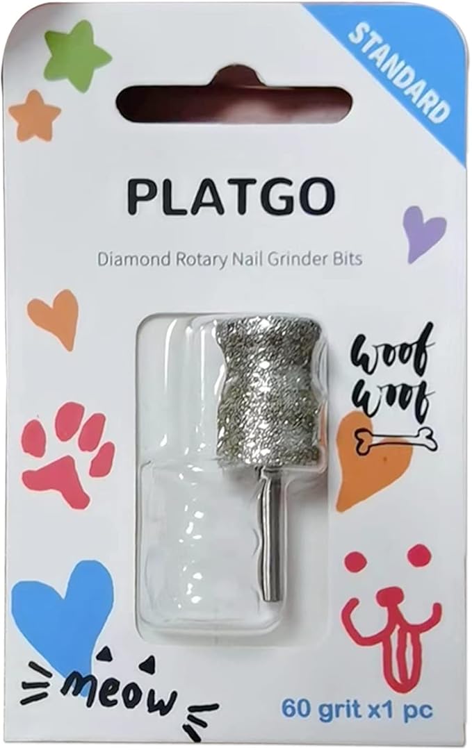 Diamond Dremel Dog Nail Grinder Attachment, Diamond Rotory Bit for Dogs&Pets Nail Care, 1/8'' Pet Nail Grinder Wheel Work with Dremel Sanding Drums for Animals Nail Care & Home Grinder Tools, FlashA