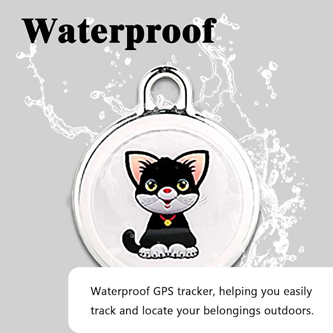GPS Tracker for Dogs Cats Smart Pet GPS Tracker Mini Real-Time Pet Locator Waterproof Lightweight Locator with 1-Year Battery Track History| Android and iOS Universal | No Subscription