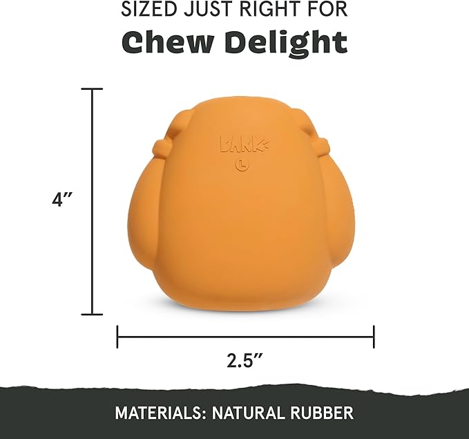 BARK Stuffed Turkey Dog Toy | Natural Rubber, Treat Dispensing, Perfect for Peanut Butter | Dog Toy for Aggressive Chewers