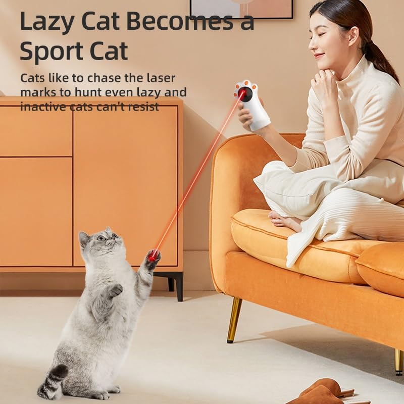 SynWave Interactive Laser Cat Toy - Automatic Laser Pointer for Cats & Kittens | Fun & Engaging Playtime | Promotes Exercise Activity
