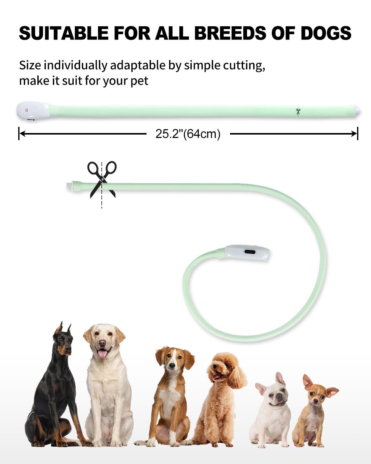 Led Dog Collar,9 Colors Light Up Dogs Collar USB Rechargeable Pet Safety Necklace,Brightest Adjustable Size Dog Collar Lights,High Visibility Glow in The Dark for Night Walking Small Medium Large Dogs