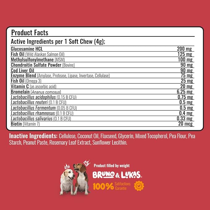 Multivitamin Treats for Dog Supplement 8 in 1 Vitamins Support Joint Digestion Antioxidant- Improves the Immune System Skin & Coat with Glucosamine for Dogs and Omega Fish Oil Salmon Flavor (90 Chews)