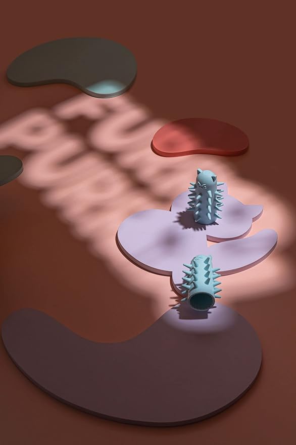 Furr&Purr Cat Brush, Scratcher, and Massager - Indoor Cat Calming Care with Face Scratcher, Finger Brush (3-Pack, Made in USA)