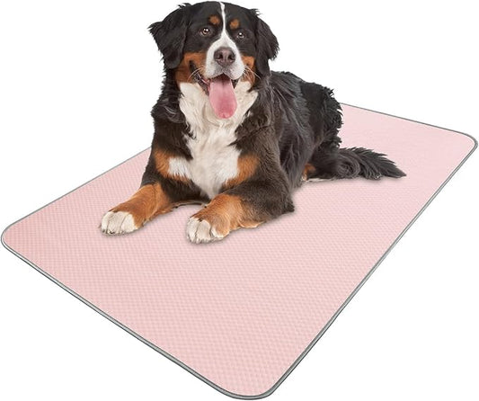 Summer Dog Cooling Mat Washable Ice Silk Self Cool Pad for Large Dogs and Cats, 59x40in Pet Sleeping Pad for Crate, Bed, Indoor & Outdoor Floor, Car Seats