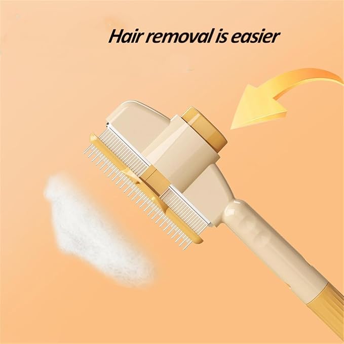 Brush For Cats 2pcs Pet Cats Dogs Brush Comb Flea Comb, With Long & Short Stainless Steel Metal Teeth Cat Combs for Indoor,for Shedding And Tangles, Self-Cleaning Pet Comb Comfort And Safety (2)