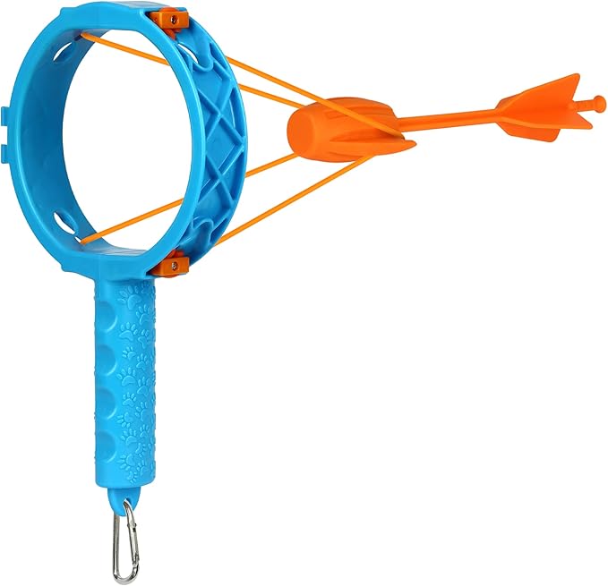 Funwares Ring Strike Fetch, Launcher for Dogs, Fetch Toy for Medium and Small Dogs