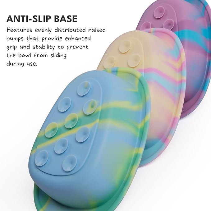 Interactive Dog&Cat Lick Mat Bowls, BPA-Free Silicone Dog Slow Feeder with Suction Cups, Non Slip Food Bowl for Dogs and Cats, Reduces Boredom and Anxiety, Dishwasher Safe, Green Small