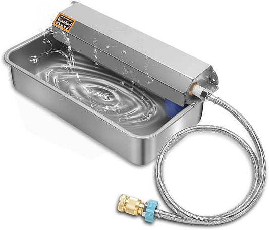 Automatic Dog Water Dispenser, 6l Large Dog Water Bowl Dispenser, Stainless Steel Outdoor Water Bowl for Dogs, Auto Fill Pet Water Dispenser for Dogs Cat Chicken Livestock Indoor Outdoor Use