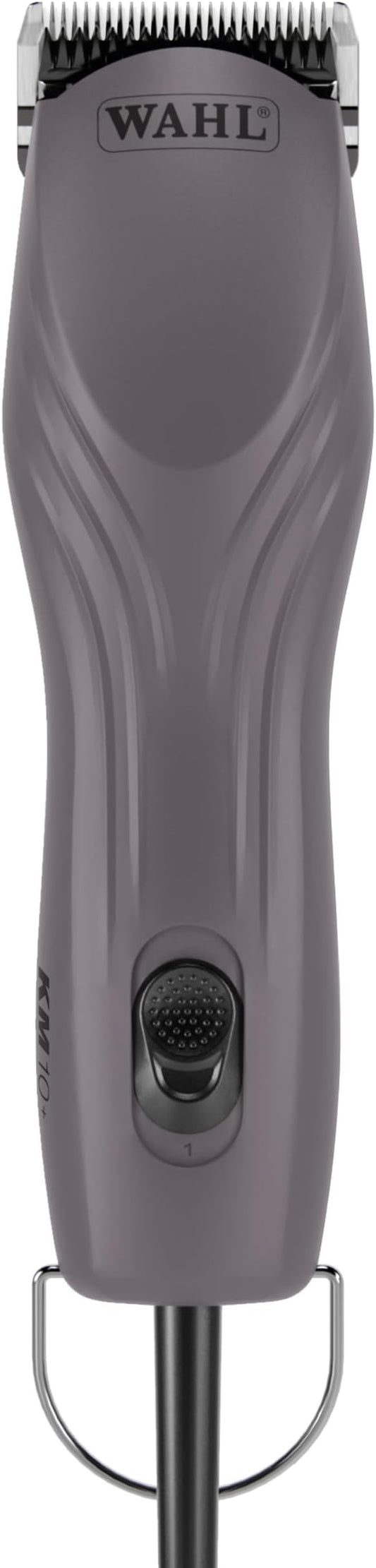Wahl Pro Animal KM10+ Corded Clipper - New #10 Prime Series Blade, LOCKGUARD Patent Pending Technology & Textured Housing Design - Clippers for Cats, Dogs & Horses - Lightweight - 2-Speeds - Purple