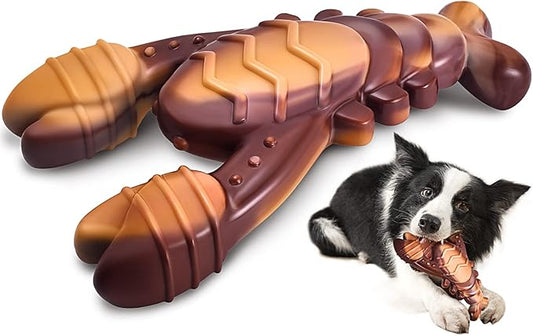 KXK Indestructible Dog Toys for Aggressive Chewers, Chew Toys for Large Medium Breed, Tough Dog Toys with Real Beef Flavor, Durable Nylon Teething Chew Toys for Large Medium Small