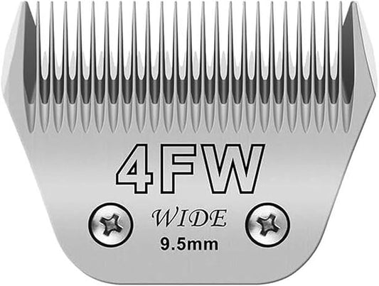 Wide Blades for Dog Grooming Blades Compatible with Andis Dog Clippers,4FW Dog Clipper Blades Compatible with Oster A5,Wahl km10 Dog Clippers for Horse Dog Cat Animals,Stainless-Steel Blade Sharp