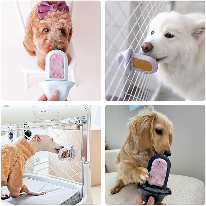 Diggs Groov Crate Training Aid for Puppies and Nervous Dogs – Calming Lick Mat for Crate Training & Separation – Puppy Enrichment Toy with Freezer Shell – BPA-Free – (Blush)