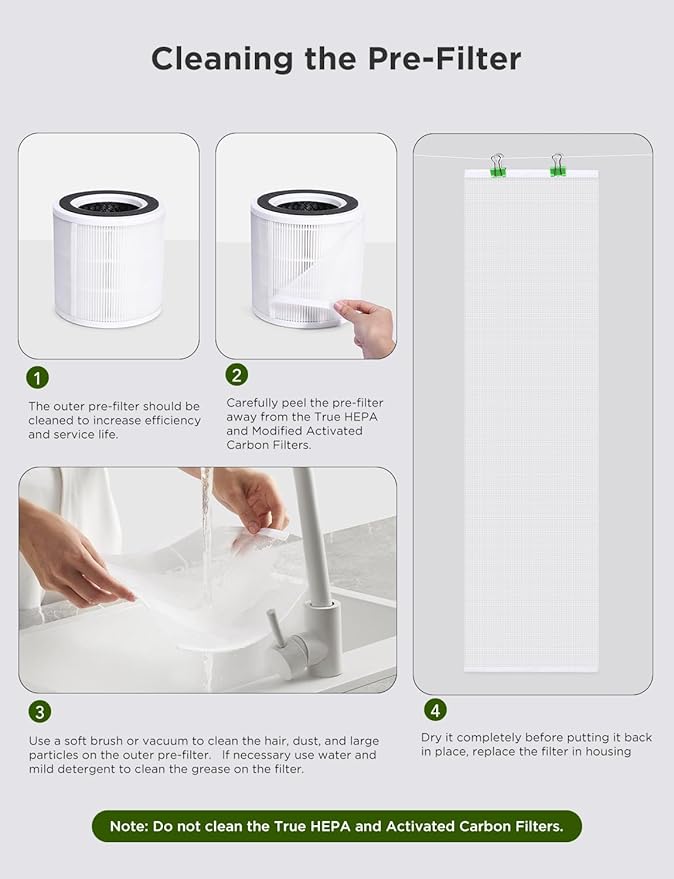 GoveeLife Air Purifiers for Home, Smart Air Purifier for Large Rooms with App & Alexa Control, Detachable Pre-filter, Covers up to 1162ft², Sleep Mode for Pet Hair, Pollen, Dust and Smoke