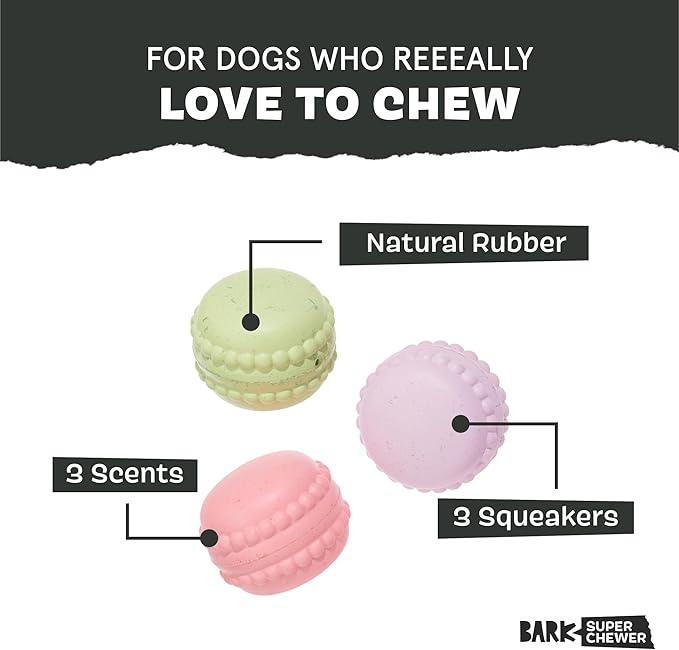 Barkbox Macaruffs | Plush Dog Toy Bundle for Small Dogs, Perfect for Cuddles and Gift Giving