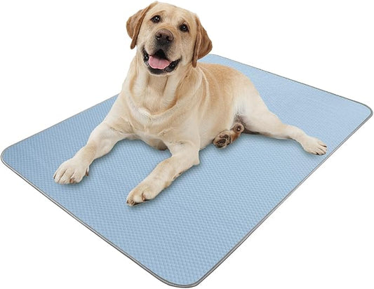 Summer Dog Cooling Mat Washable Ice Silk Self Cool Pad for Medium Dogs and Cats, 40x28in Pet Sleeping Pad for Crate, Bed, Indoor & Outdoor Floor, Car Seats