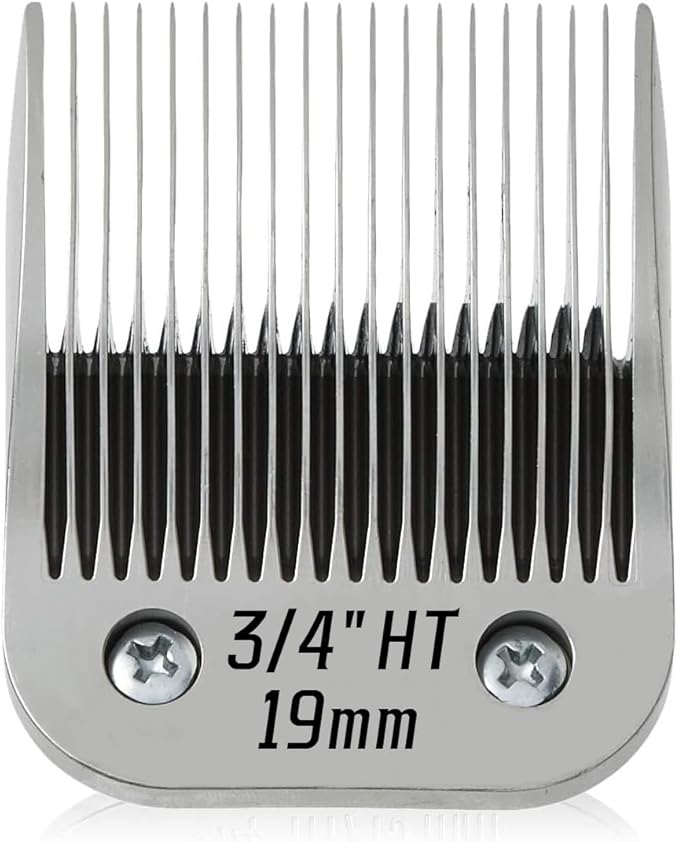 3/4" HT Detachable Replacement Stainless Steel Blades,compatible with oster Classic 76/Star-Teq/Power-Teq andi A*dis AGC,BDC,BGC,MBG Series Clippers,Cut Length 3/4-Inch(19mm)