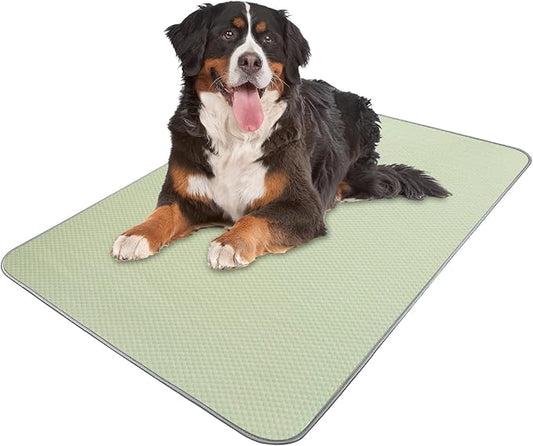 Summer Dog Cooling Mat Washable Ice Silk Self Cool Pad for Large Dogs and Cats, 59x40in Pet Sleeping Pad for Crate, Bed, Indoor & Outdoor Floor, Car Seats