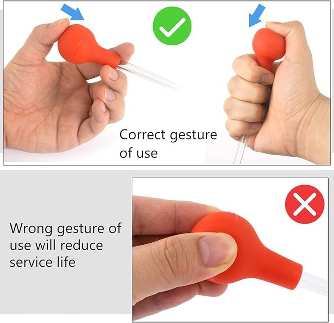 Aquarium Choice Coral Feeder Long Syringe Tube Liquid Fertilizer Feeder SPS HPS Marine Reef Coral Feeder Tool Fish Excreta Cleaner (3 Units 46.48CM/18.31 Inch)