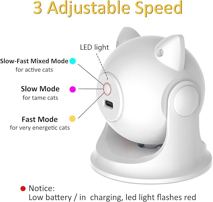 Automatic Cat Laser Toy Interactive Cat Toys for Indoor Cats/Kitty/Dogs,Laser Toys for Bored Indoor Adult Cats
