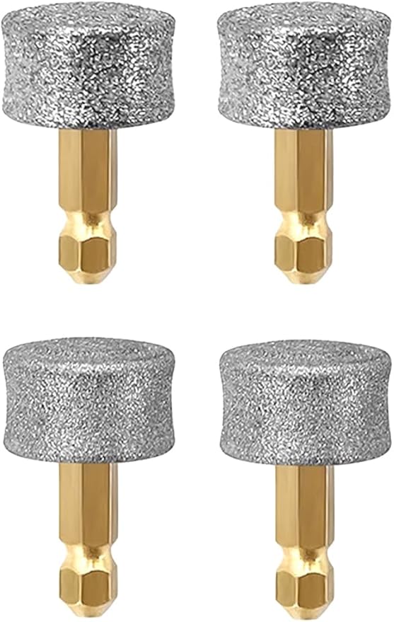 Dog Nail Grinder Replacement Heads 4Pcs- 2*Hard 40# & 2*Regular 80# for Small Medium & Large Dogs Safe Painless and Professional Pet Nail Grinder Tip Drill Bits