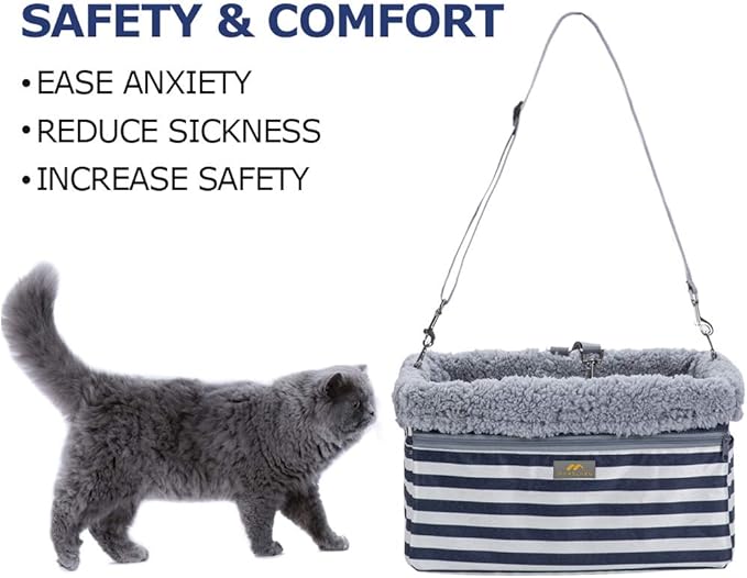 Dog Car Seats for Small Dogs, Upgrade Dog Booster Seat with Metal Frame Construction with Double-Layer Oxford, Perfect for Small Pets up to 20lbs