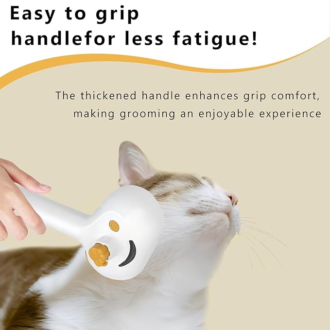 Pet Steam Brush for Dog & Cat – 3-in-1 Spray Hair Removal Comb – Steam Brush for Shedding & Grooming – Spritz Defur Comb – Includes Ear Wipes