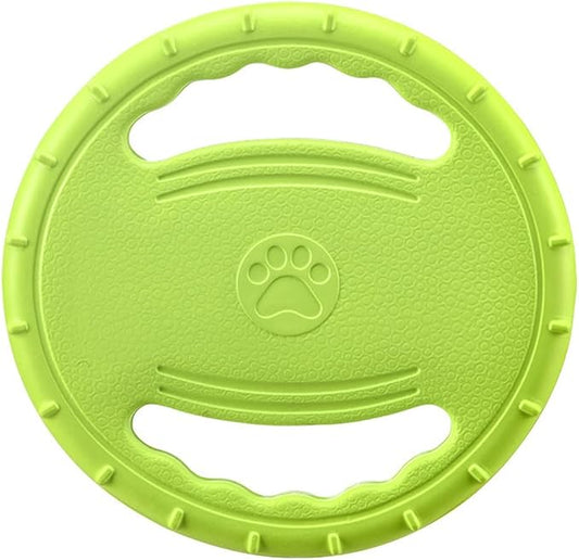 1 Pack Dog Soft Flying Discs Interactive Training Toys, EVA Material Lightweight Pet Supplies, Floats in Water, Great for Beach and Pool (Green)