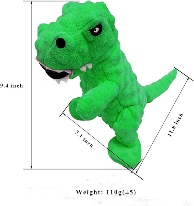 LWBMG Squeaky Dog Toys Stuffed Dog Toys Cute Dinosaur Plush Dog Toy with Crinkle Paper Durable Dog Chew Toys for Small Medium and Large Dogs