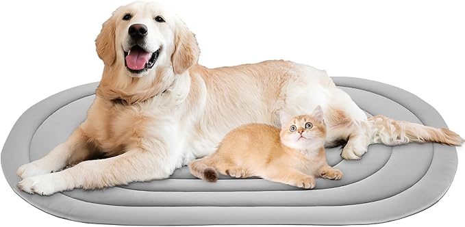 Pet Dog Cooling Mat 39“x27.5” Reversible Cooling Pad for Dogs and Cats, Comfort Ice Silk Cotton Summer Dog Bed Outdoor Indoor Washable, Ideal for Kennel Sofa Floor Car Seats