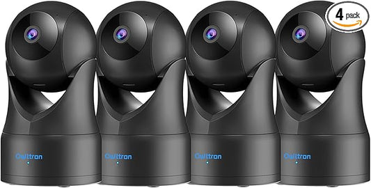 owltron Indoor Security Camera, 360 Pan/Tilt Home Cameras with Motion Detection, Pet Cam with Phone App, 2K WiFi Baby Monitor with Night Vision & Two Way Audio, 4 Pack