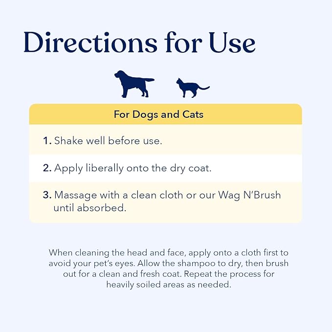 Honest Paws Dog Dry Shampoo - Waterless No Rinse Spray Formula Reducing Itch Cleanse Hydrate Nourish Dry Skin and Smelly Coat Help Decrease Odor Shedding and Allergies - Coconut & Mango - 8 oz