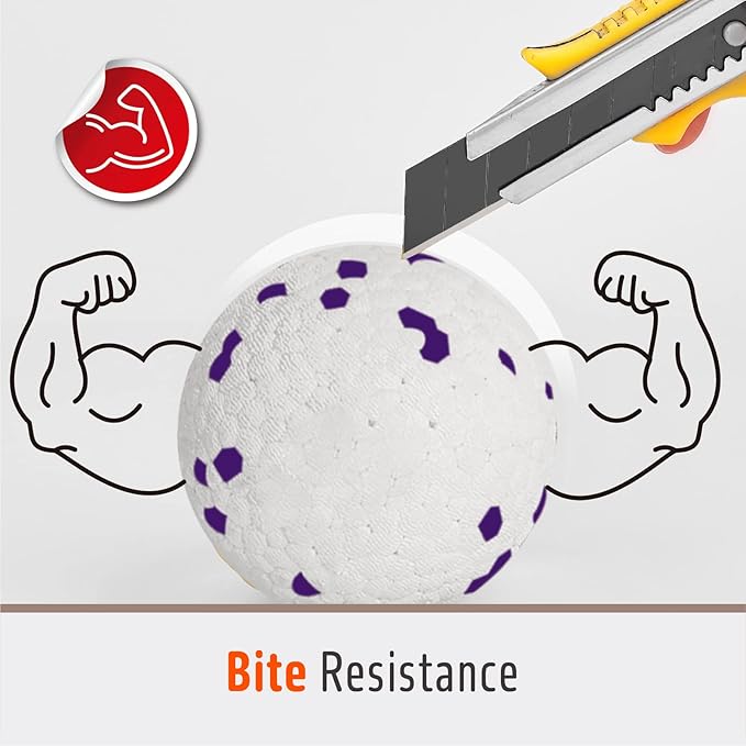 Dog Balls Chew Toys Tennis Ball for Aggressive Chewers Teething Molar Toys Water Toy Interactive Fetch Balls Gift Set for Large Medium Dog and Puppies (4 Pack-White)