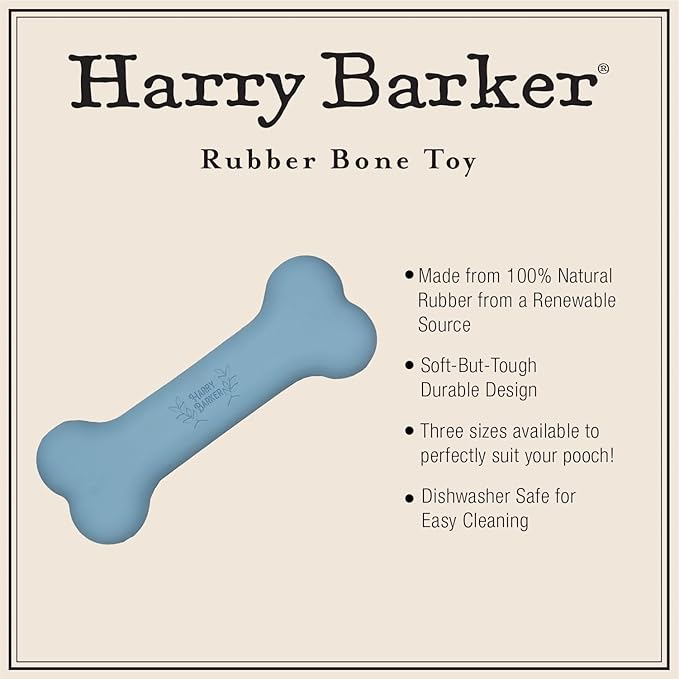 Harry Barker Rubber Balls and Rubber Chew Stick, Rubber Bone for Dogs - Small Bone
