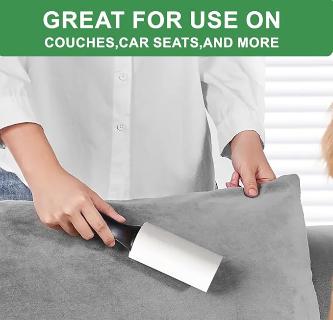 Extra Sticky Lint Roller Refills, 8 Pack with 720 Sheets Total, Pet Hair Remover for Clothes, Car, Furniture (720 Refills)