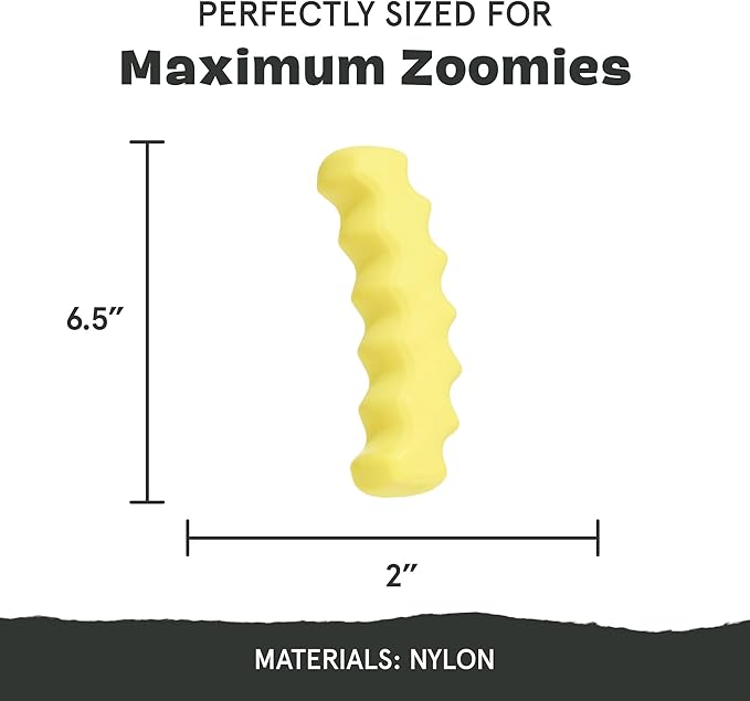 Barkbox Crinkle Fry Dog Toy for Large Dogs, Super Tough Nylon Construction for Aggressive Chewers and Designed for Durable Playtime
